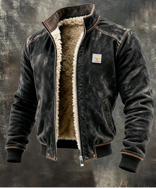 CURRO™ | CHAQUETA VINTAGE FORRO DE SHERPA