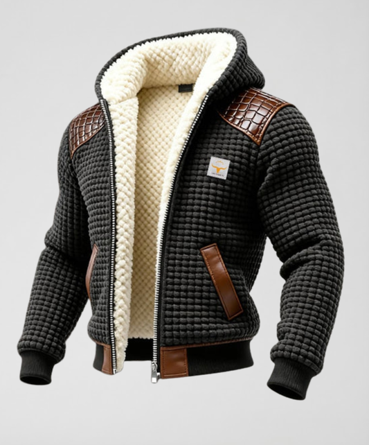 RAFAEL™ - CHAQUETA TEXTURIZADA CON ACABADO DE CUERO REVESTIDO