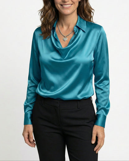 Fiona™ - Blusa Elegante de Satén Premium