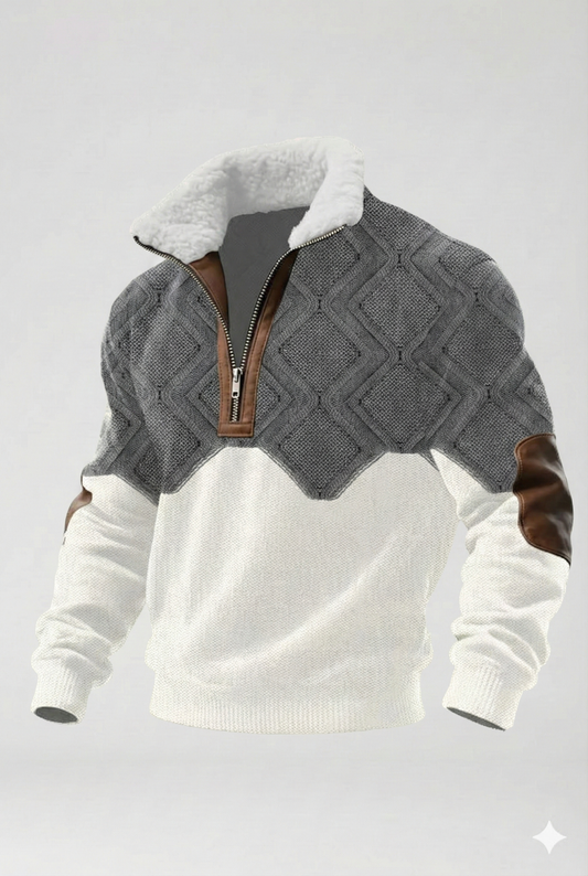 Israel™ - Suéter con Cremallera, Cuello Alto y Forro